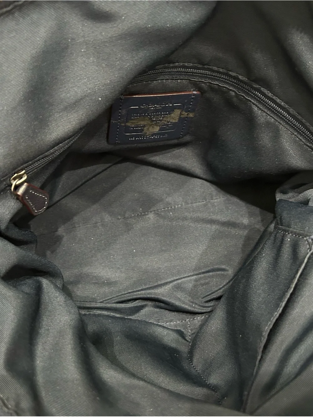 Vintage Coach Navy Nylon Satchel with Convertible Crossbody Strap